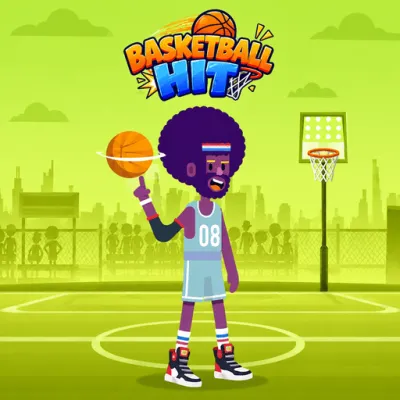 Basketball Hit is a sports arcade game with a rather unusual gameplay: instead of standing in front of the backboard and repeatedly making familiar shots, you have to send a ball on a long journey with well-timed throws.