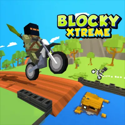 Blocky Xtreme is an off-road motorcycle game that combines realistic physics, offering challenging uphill rides on randomly generated tracks.