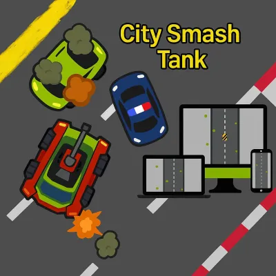City Smash Tank is a game for those who love “destroying is the main thing, running is the secondary thing” and love the feeling of dramatic chases in the bustling city. You will control a cool tank, weaving through each street, shooting down everything in the way, and escaping from the tireless police.