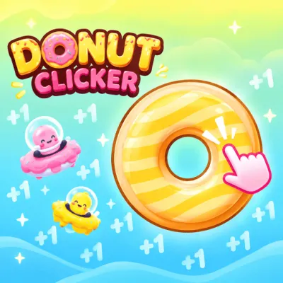 Initially, the bakery in Donut Clicker has almost nothing to manage. A donut sits in the center, a few clicks generate the first earnings, and the immediate goal is simply to earn enough to buy the next upgrade.