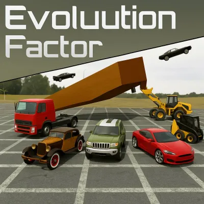 Evolution Factor is where old cars, which seem to just sit in the corner of the workshop, have the chance to shine like circus stars on the acrobatic stage. You will not only drive but also lift, pull, prop, rotate – and even create a whole world full of fun from the seemingly unnoticed vehicles.