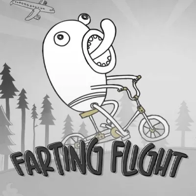 Farting Flight is a hilarious endless runner game where players launch themselves off cliffs and use jet farts to fly as far as possible.