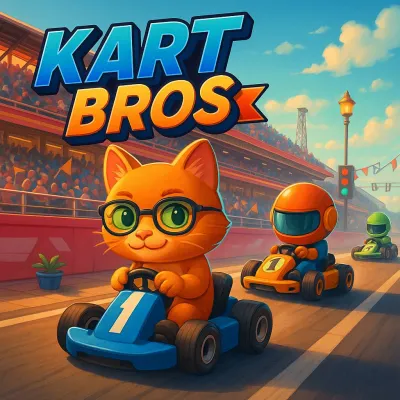 Kart Bros is a super fun kart racing game where every race is a riot of laughter. No need to waste time learning the rules, you will be caught up in the whirlwind of speed from the first second: skidding, throwing bananas, dropping bombs, and laughing when you... get it all.