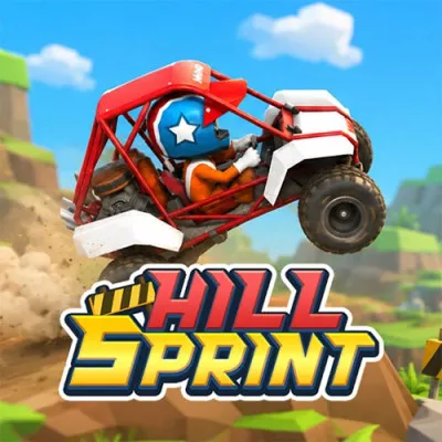 Hill Sprint is a 2D off-road driving game where players control vehicles navigating bumpy roads, steep slopes, and challenging obstacles.