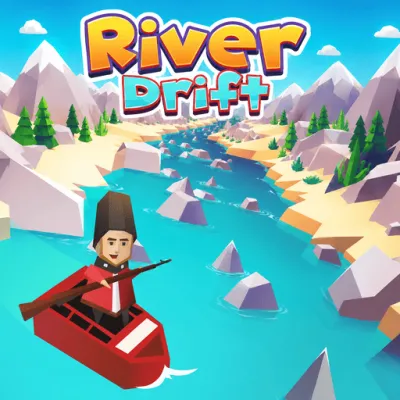 River Drift is an arcade endless runner in which the player controls a little boat, drifting down a colourful, fantasy river, dodging many obstacles and collecting gems on an unending voyage.
