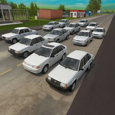 No need for shiny supercars or high-speed racetracks, Russian Car Checkers in the Village takes you back to the peaceful Russian countryside - where the engine sound of an old VAZ 2106 echoes among the quiet village roads, old Russian signs, and a nostalgic atmosphere.