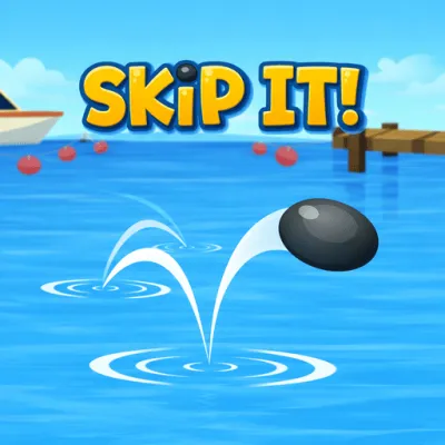 Skip It! is an arcade game centered around throwing rocks and controlling them to slide across the water for the longest distance.