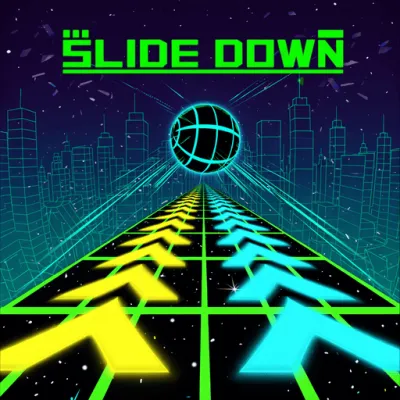 Slide Down is a high-speed endless runner game where you control a ball sliding down challenging 3D slopes.