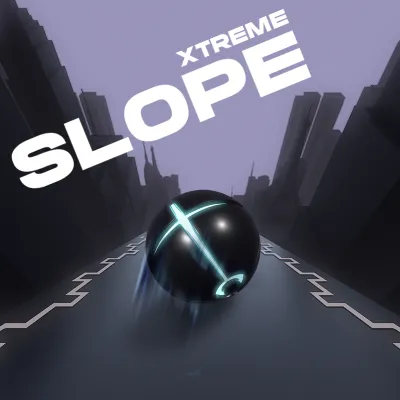 Slope Extreme is a futuristic infinite runner game set in space, where you control a light ball rolling down challenging neon ramps. The speed gradually increases, and new obstacles constantly appear, pushing you to survive as long as possible to beat your own record.