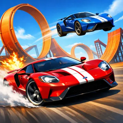 Two Stunt Supercars is a fast-paced stunt racing game set in a huge city with amazing supercars and bold stunts.